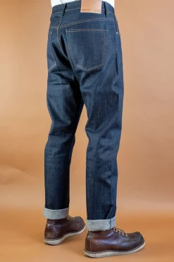 Benzak B-04 Relaxed Jeans 13 oz. Brown Cotton Selvedge><noscript><img width=