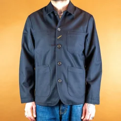Universal Works Bakers Jacket Wool Twill Navy> Jacken
