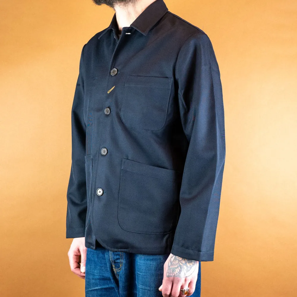 Universal Works Bakers Jacket Wool Twill Navy> Jacken