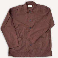 Universal Works Bakers Overshirt Organic Poplin Brown> Jacken
