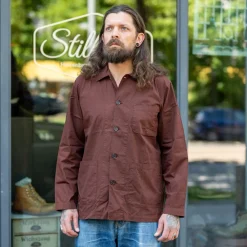 Universal Works Bakers Overshirt Organic Poplin Brown> Jacken