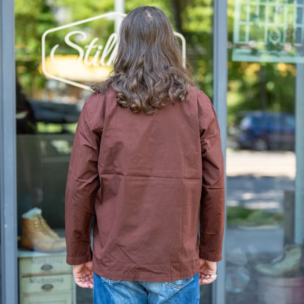 Universal Works Bakers Overshirt Organic Poplin Brown> Jacken
