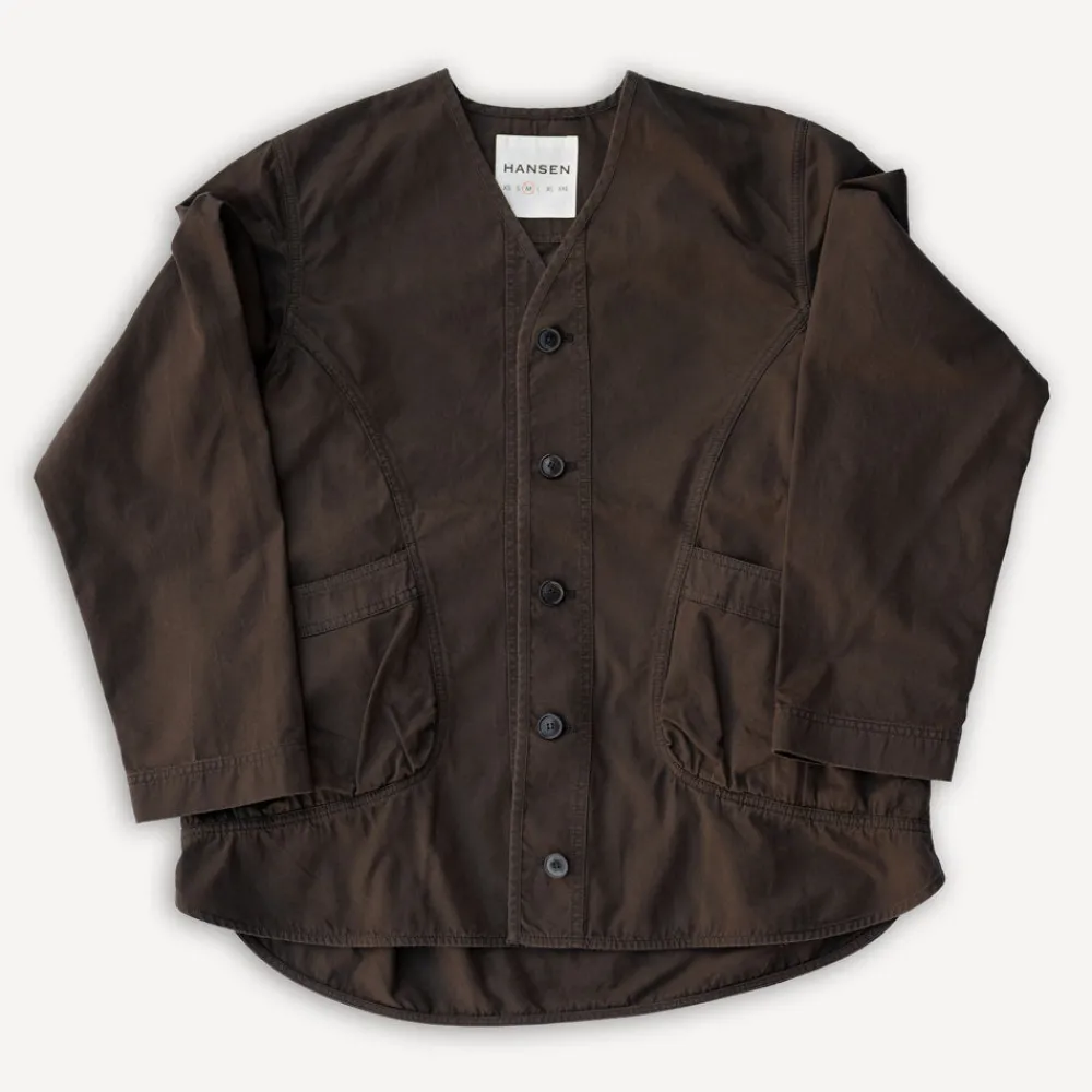 Hansen Bernard Loose Fit Light Jacket Coffee Brown> Jacken