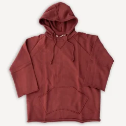Fleurs de Bagne Boxing Hooded Sweatshirt 3/4 Burgundy> Pullover
