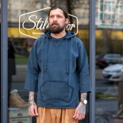 Fleurs de Bagne Boxing Hooded Sweatshirt 3/4 Vintage Navy> Pullover