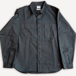 Benzak BWS-02 Utility Shirt 8oz. Herringbone Black> Hemden