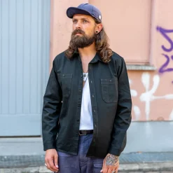 Benzak BWS-02 Utility Shirt 8oz. Herringbone Black><noscript><img width=