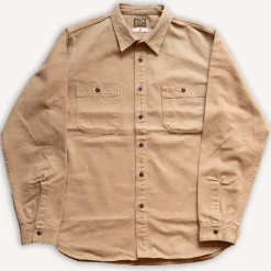 Benzak BWS02 Utility Shirt 8oz. Herringbone Brown> Hemden