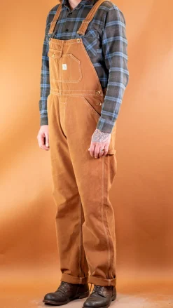 Hen´s Teeth Canvas Bib Overall Duck Brown> Hosen