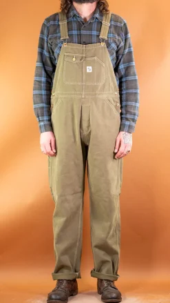 Hen´s Teeth Canvas Bib Overall Green> Hosen