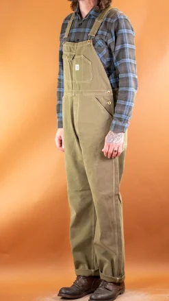 Hen´s Teeth Canvas Bib Overall Green> Hosen