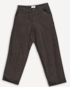 About Companions Carlo Trousers Eco Flannel Striped Brown> Hosen