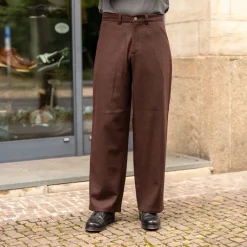 About Companions Carlo Trousers Lambswool Marron> Hosen