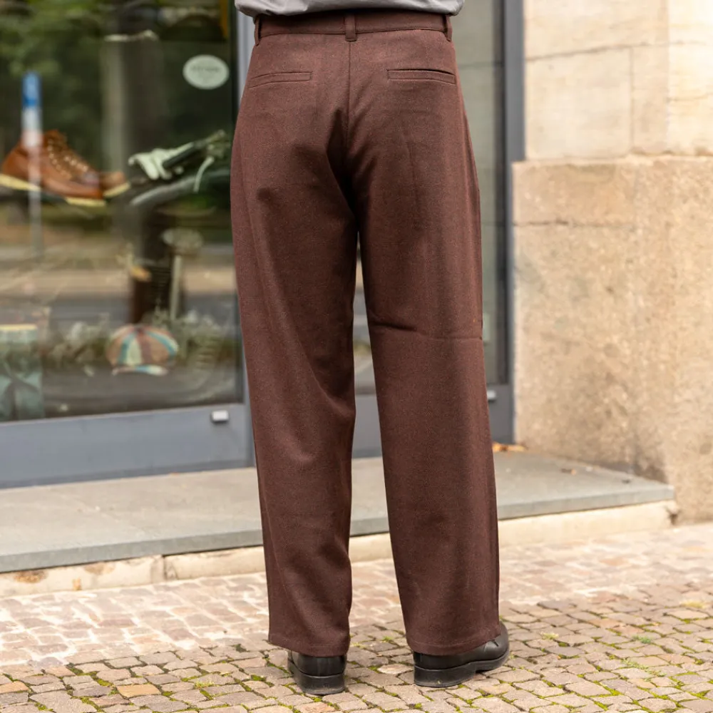 About Companions Carlo Trousers Lambswool Marron> Hosen