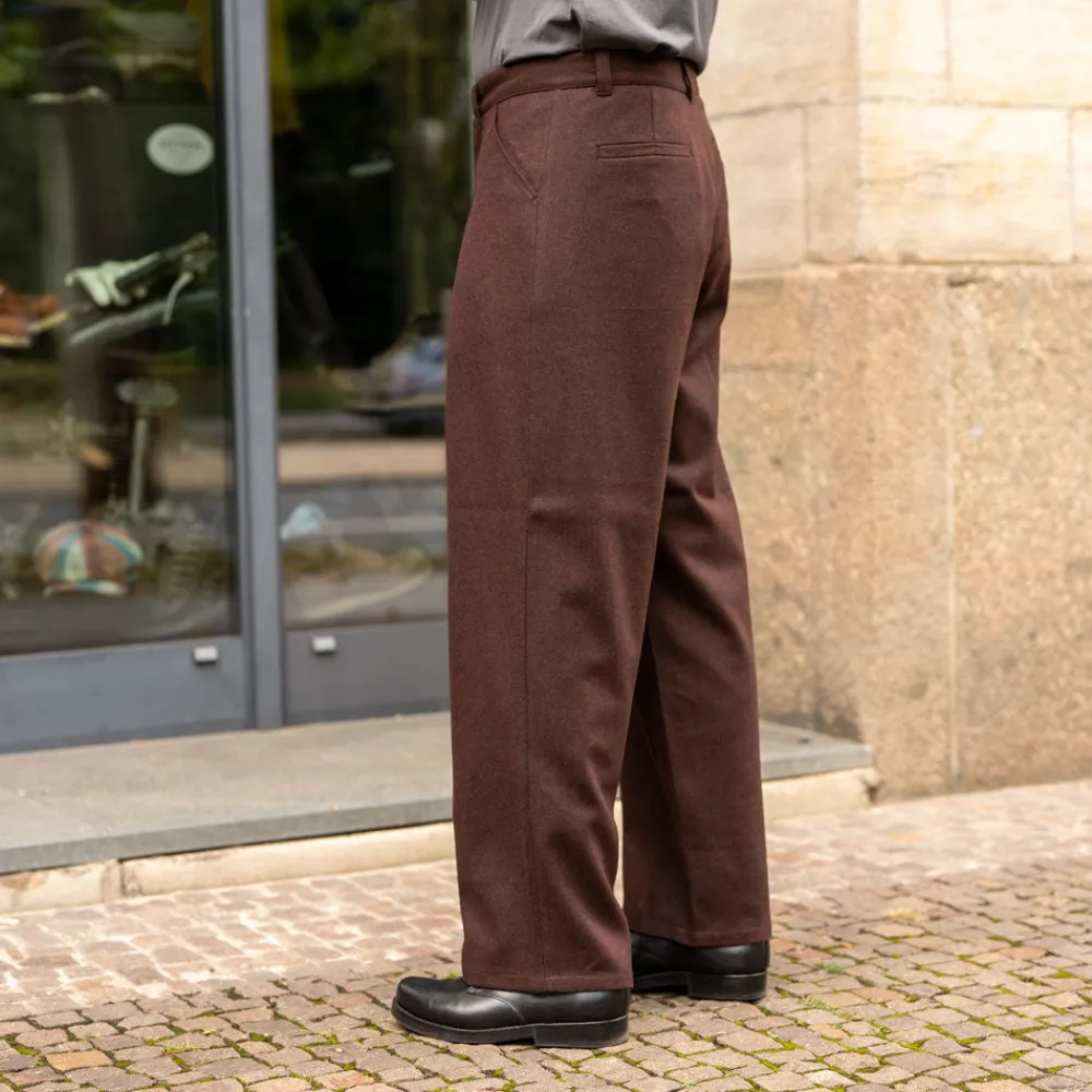 About Companions Carlo Trousers Lambswool Marron> Hosen
