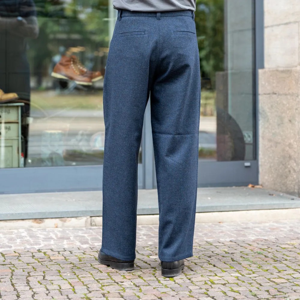 About Companions Carlo Trousers Lambswool Blue> Hosen