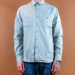 Hen´s Teeth Chambray Work Shirt Green> Hemden