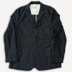 Hansen Charlie Easy Three Button Blazer Black Pin> Jacken