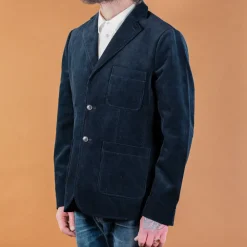 Hansen Chris Classic Two Button Blazer Corduroy Navy> Jacken