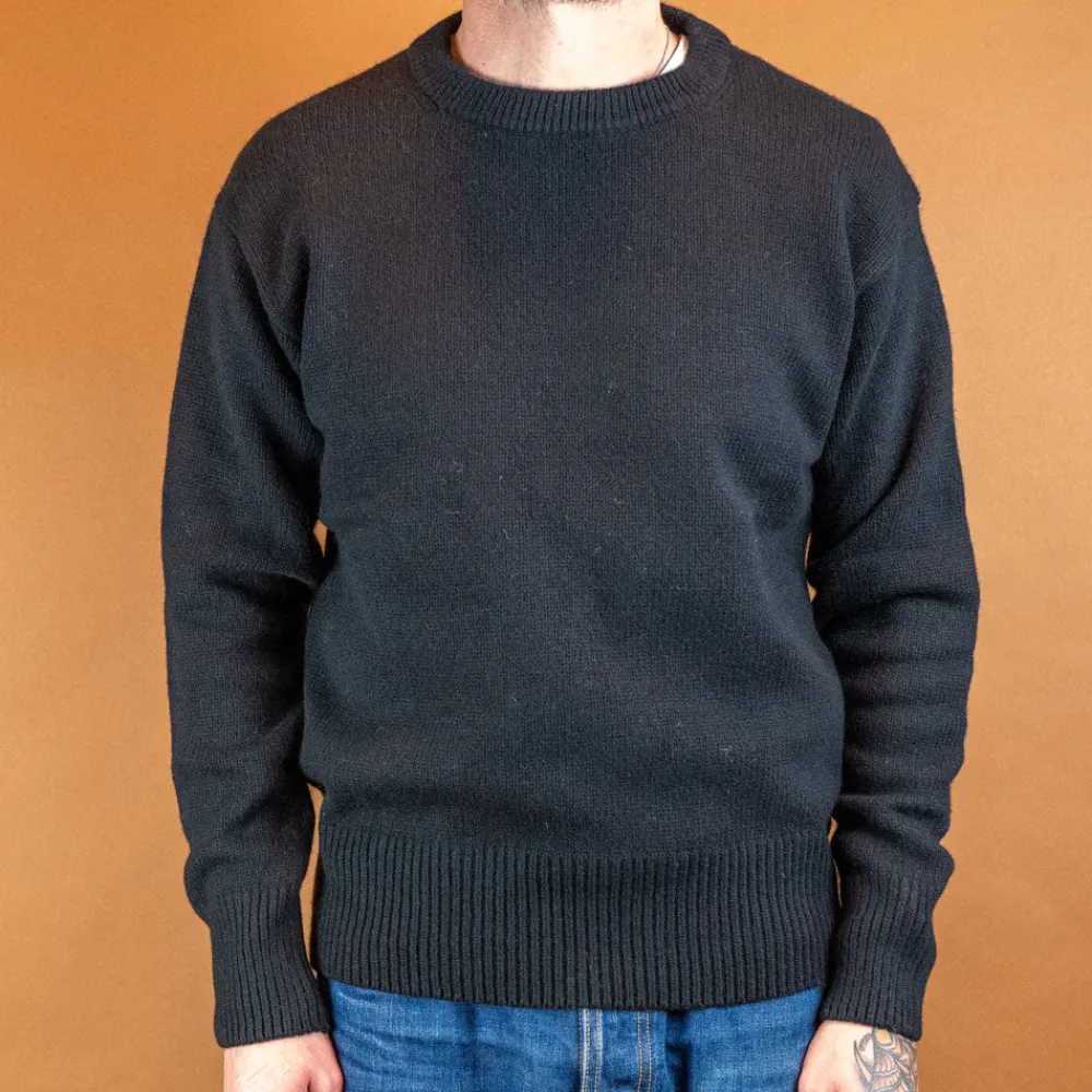 Merz beim Schwanen Classic Crewneck Pullover Merino/Cashmere Deep Black> Pullover