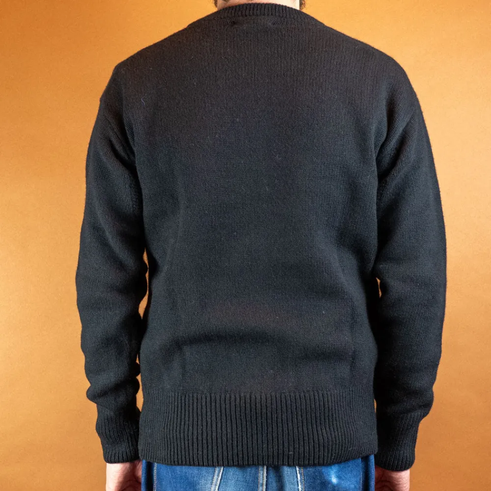 Merz beim Schwanen Classic Crewneck Pullover Merino/Cashmere Deep Black> Pullover