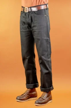 Indigofera Clint Pants Gunpowder Selvage 14oz Black> Hosen