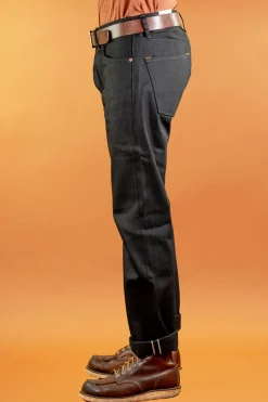 Indigofera Clint Pants Gunpowder Selvage 14oz Black><noscript><img width=