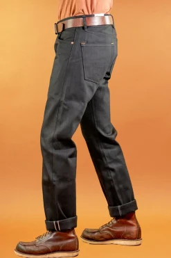 Indigofera Clint Pants Gunpowder Selvage 14oz Black><noscript><img width=