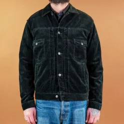 Momotaro Corduroy Jacket Black> Jacken
