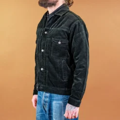 Momotaro Corduroy Jacket Black> Jacken