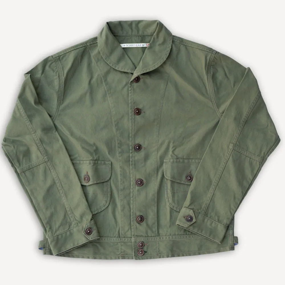 Scarti Lab Cotton Canvas Jacket Green> Jacken