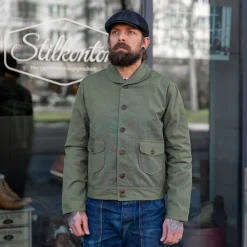 Scarti Lab Cotton Canvas Jacket Green> Jacken