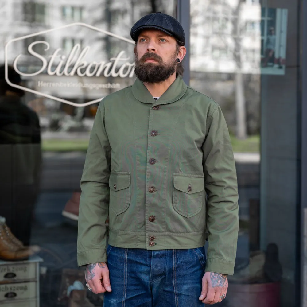 Scarti Lab Cotton Canvas Jacket Green> Jacken