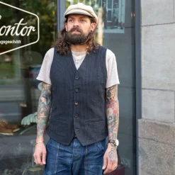Hansen Daniel Classic Waistcoat Black Pin> Westen