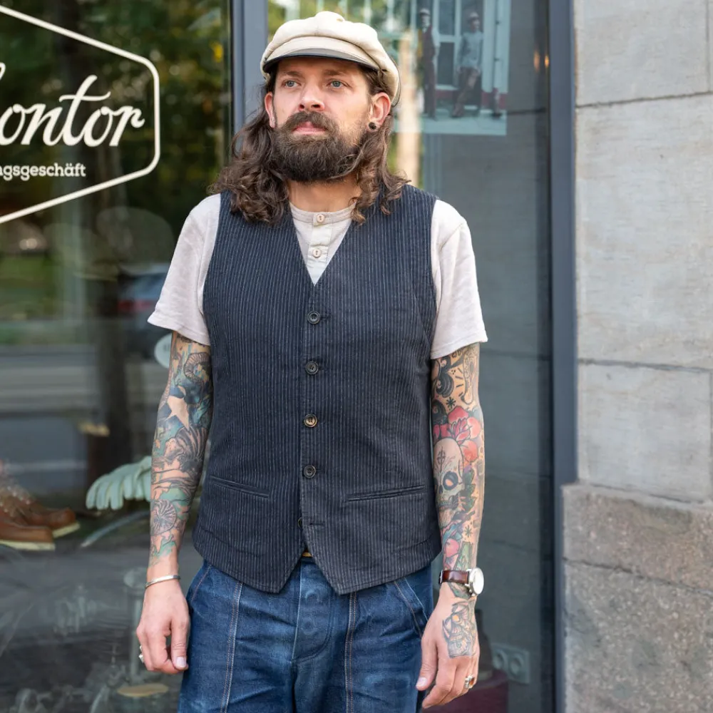 Hansen Daniel Classic Waistcoat Black Pin> Westen