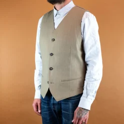 Hansen Daniel Classic Waistcoat Bay Leaf> Westen