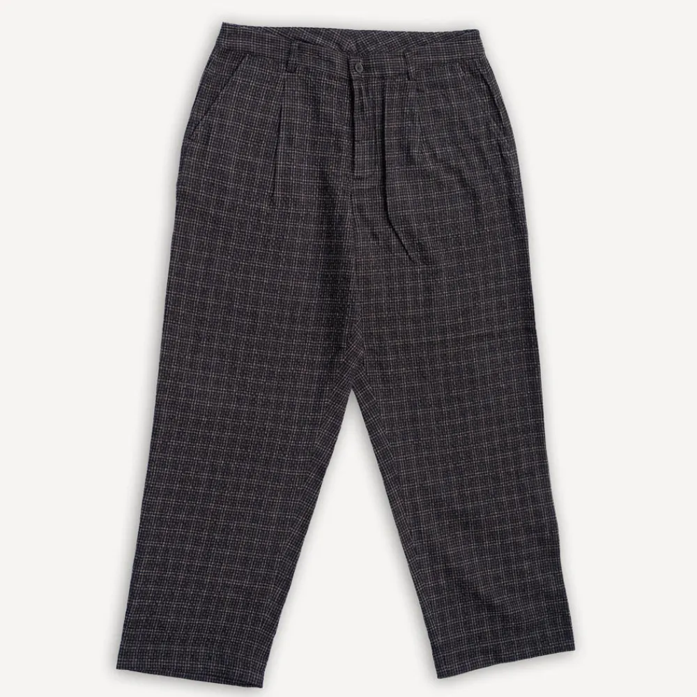 Universal Works Duke Pant Cedar Check Brown> Hosen