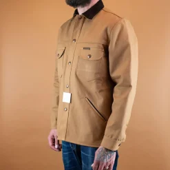 Indigofera Fargo Rider Canvas Strip Lining Duck Brown> Jacken