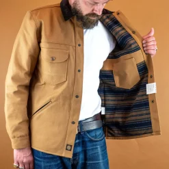 Indigofera Fargo Rider Canvas Strip Lining Duck Brown><noscript><img width=