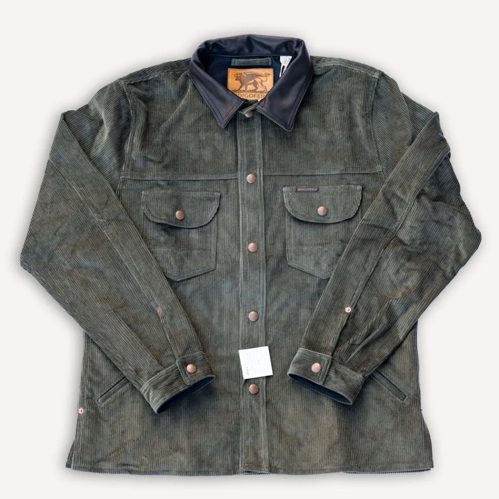 Indigofera Fargo Trucker Jacket Corduroy Green> Jacken