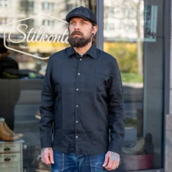 Delikatessen Feel Good Shirt Organic Linen Black> Hemden