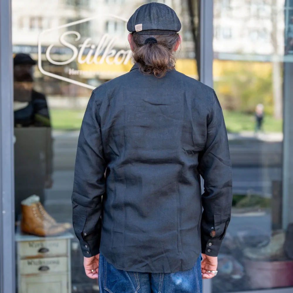 Delikatessen Feel Good Shirt Organic Linen Black> Hemden