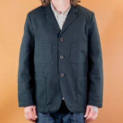 Universal Works Five Poket Jacket Nebraska Cotton Black> Jacken