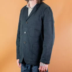 Universal Works Five Poket Jacket Nebraska Cotton Black> Jacken