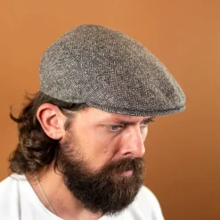 Bullani Flatcap Herringbone Wool Brown> Mützen