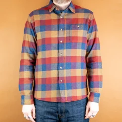 Pendleton Fremont Flanell Shirt Brown/Blue> Hemden