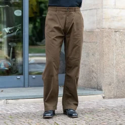 Eat Dust Frisco Chino Herringbone Cotton Java Brown> Hosen