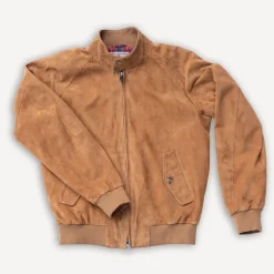Baracuta G9 Harrington Suede Jacket Tobacco> Jacken