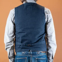 Captain Santors Herringbone Vest Blue><noscript><img width=
