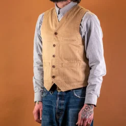 Captain Santors Herringbone Vest Khaki> Westen